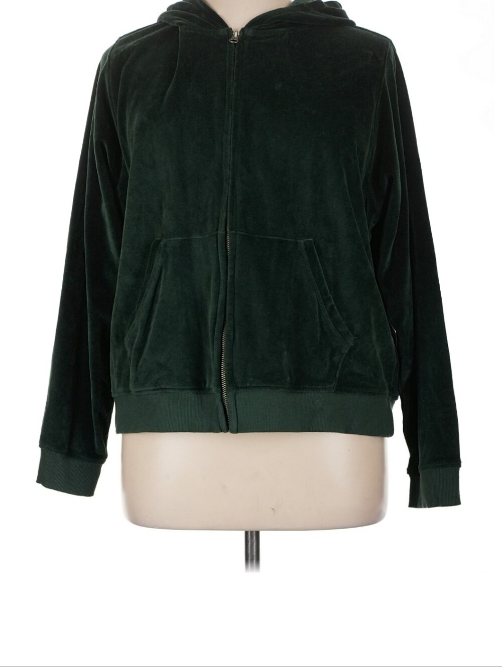 Pact Organic Cotton Velore Zip Jacket - Green, XL